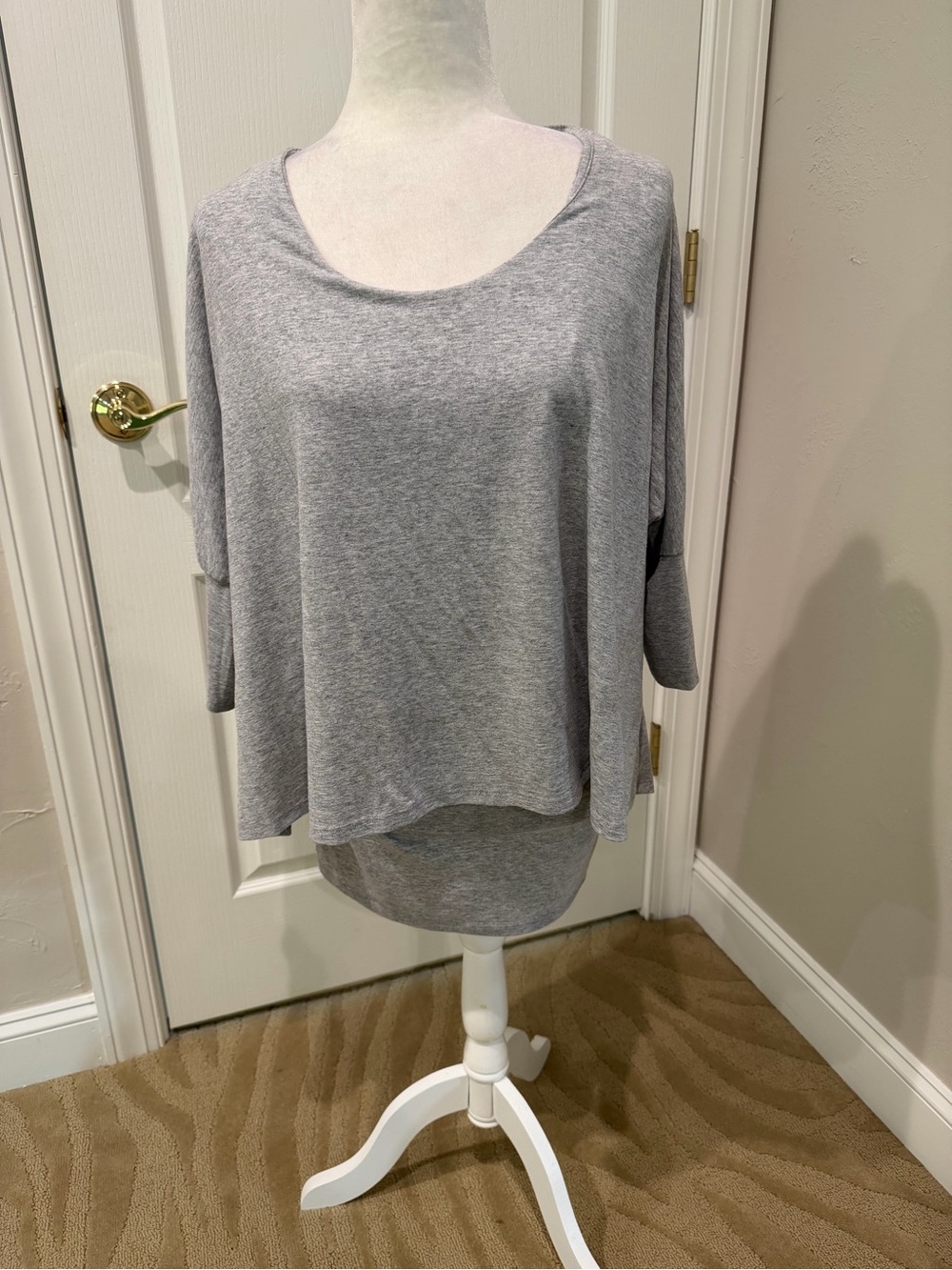 Bar by Melis Kazan Double Layered Light Gray long sleeve Shirt